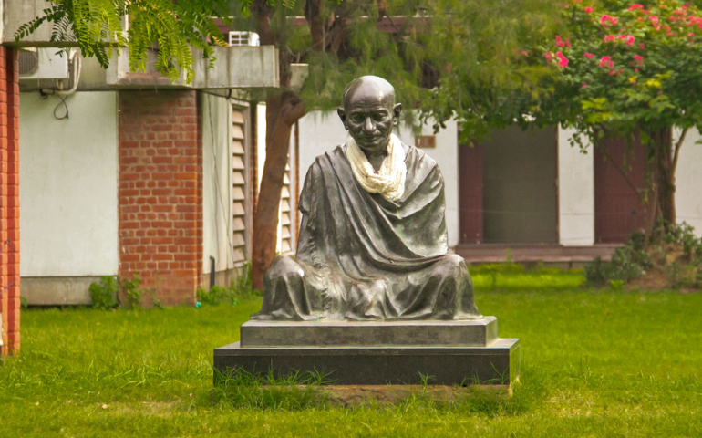 Statue of Mahatma Gandhi at the Sabarmati Ashram