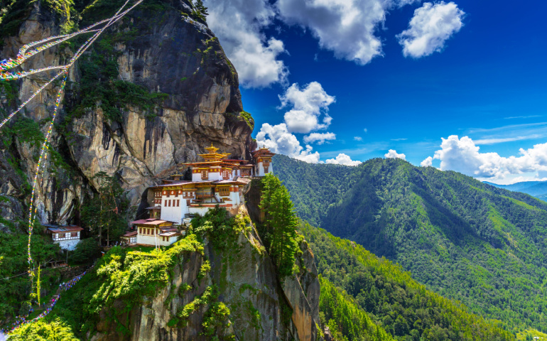 The iconic Taktshang Goemba, Tiger Nest Monastery, Bhutan