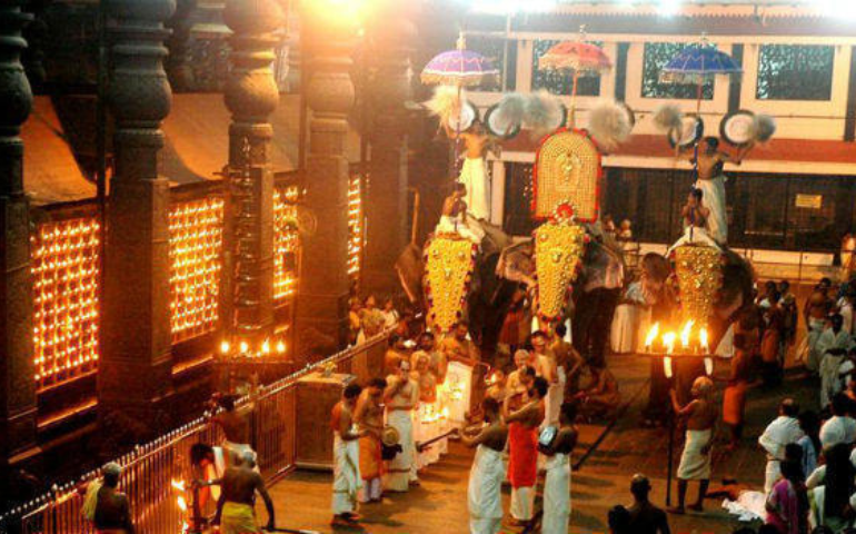 Celebrations at the Guruvayur Temple, Kerala