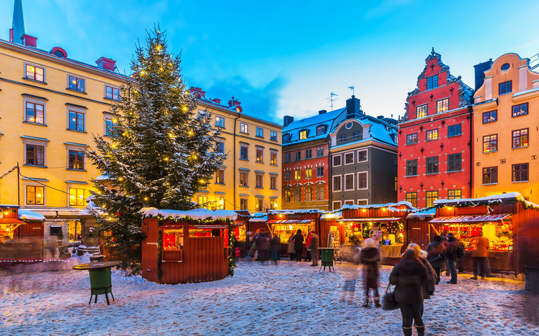 Old Town Christmas Market in Stockholm