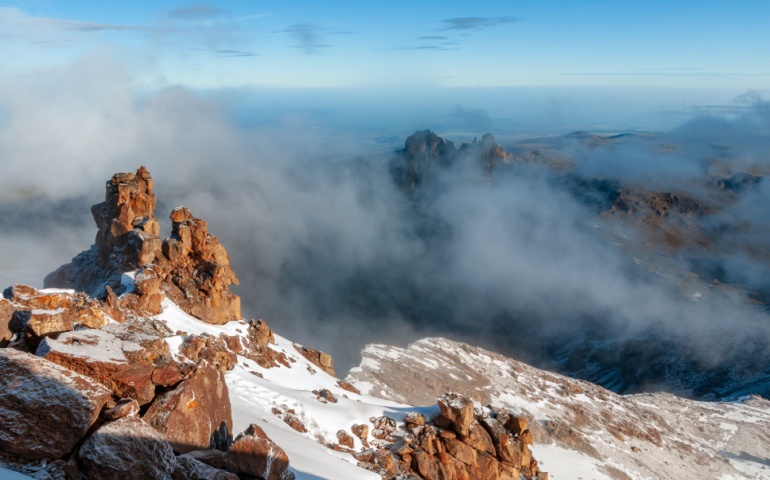 Landscape at the top of Mount Kenya