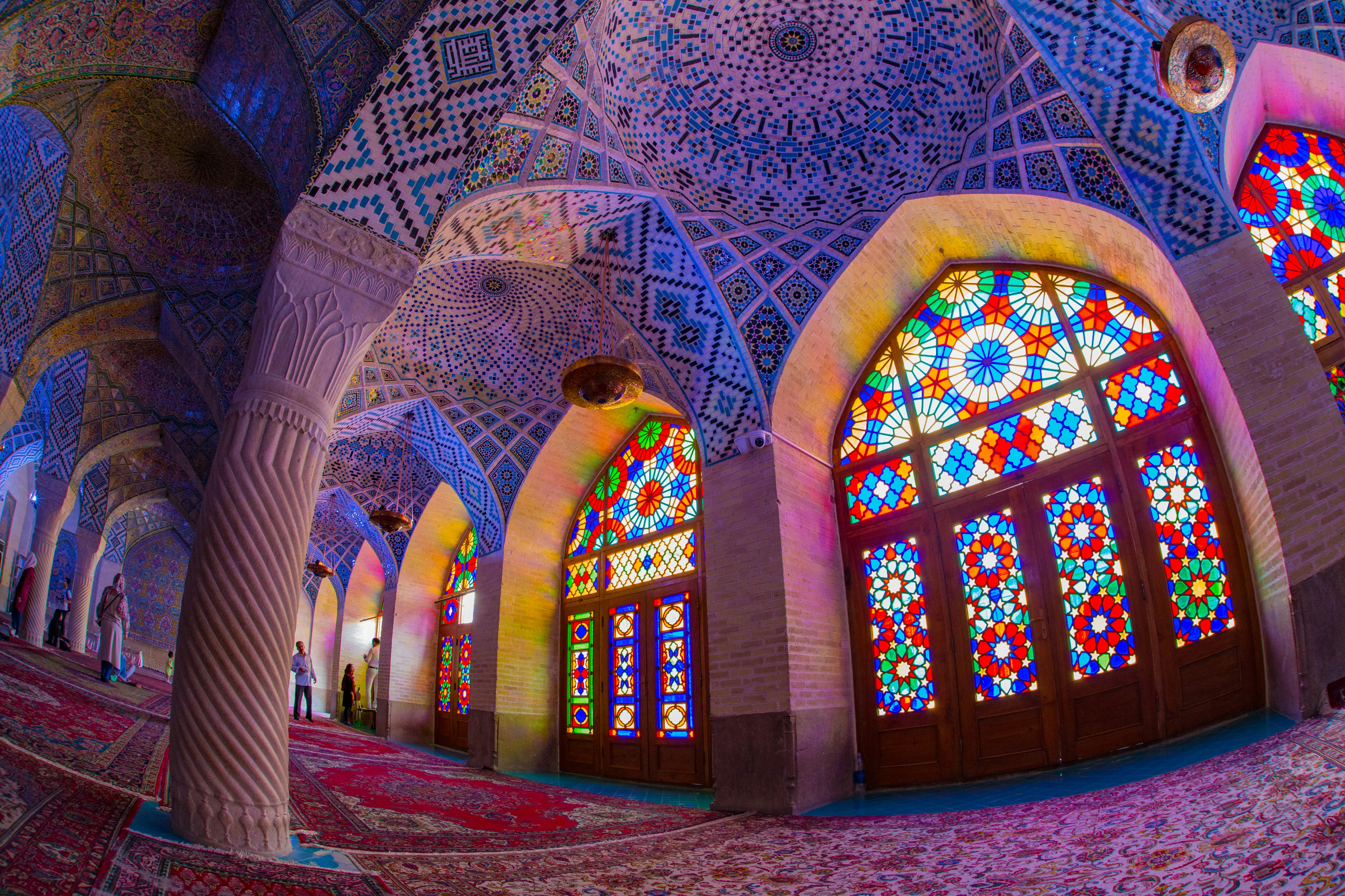 
Fisheye view of Nasir al-Mulk Mosque

