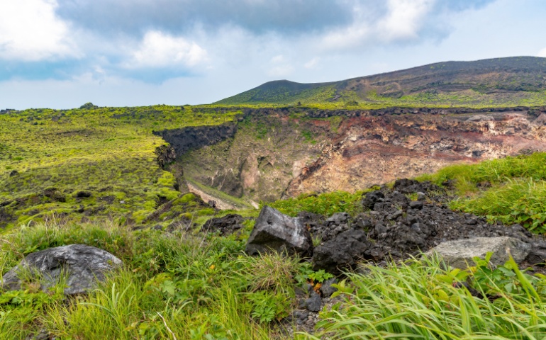 Crater of Mt. Mihara of Izu Oshima