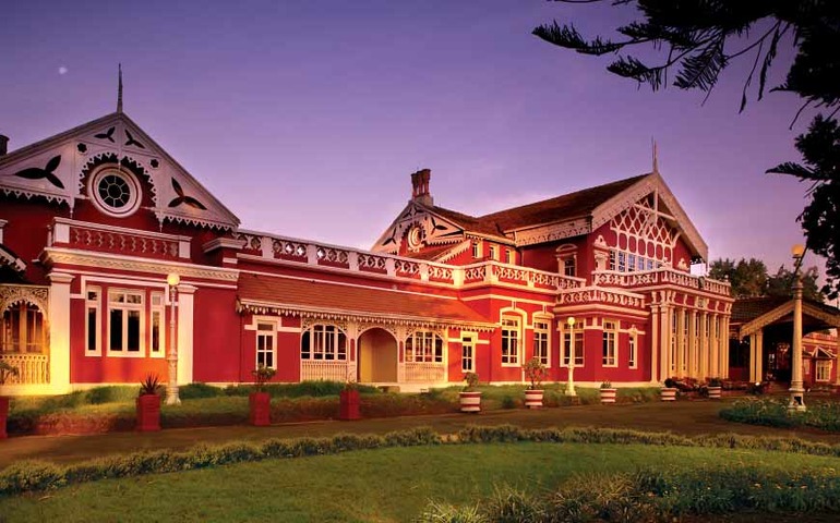 The facade of Fern Hill Hotel, Ooty