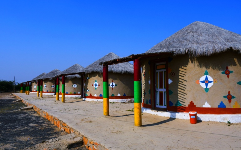 Hut houses at Dhordo Village