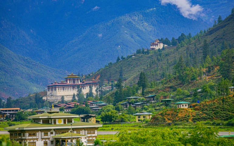 Scenery of the Airport in Bhutan