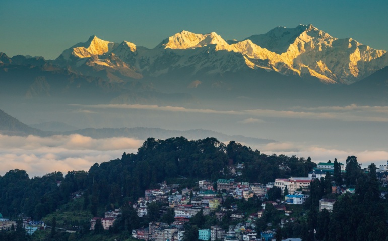 View of Mt. Kangchenjunga from Darjeeling