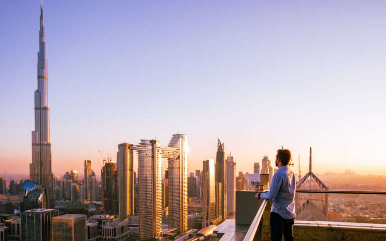 The dazzling skyline of Dubai