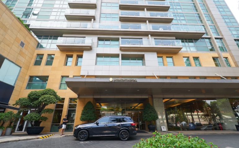 Bottom up view of InterContinental Saigon Hotel