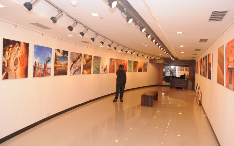 The hallways of the Jehangir Art Gallery